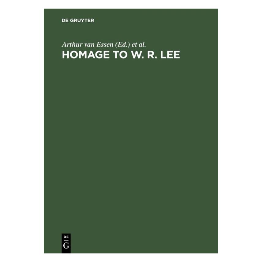 De Gruyter Homage to W. R. Lee (67761351)
