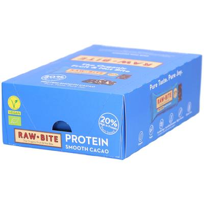 RAW Bite – Protein Smooth Cacao 12x45g 12x45 g Riegel