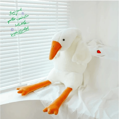 Playful Picks Big White Goose Plush Pillow For Sleep, Cuddling, Relaxation & Comfort Gifting s
