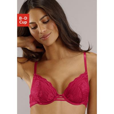 Bügel-BH S.OLIVER "BH mit Bügel, Spitzen-BH, Alice", Damen, Gr. 80, Cup B, rot, Spitze, Obermaterial: 88% Polyamid, 12% Elasthan, BHs Bügel-BH, als Dessous-Set kombinierbar, sexy Dessous, sexy Unterwäsche