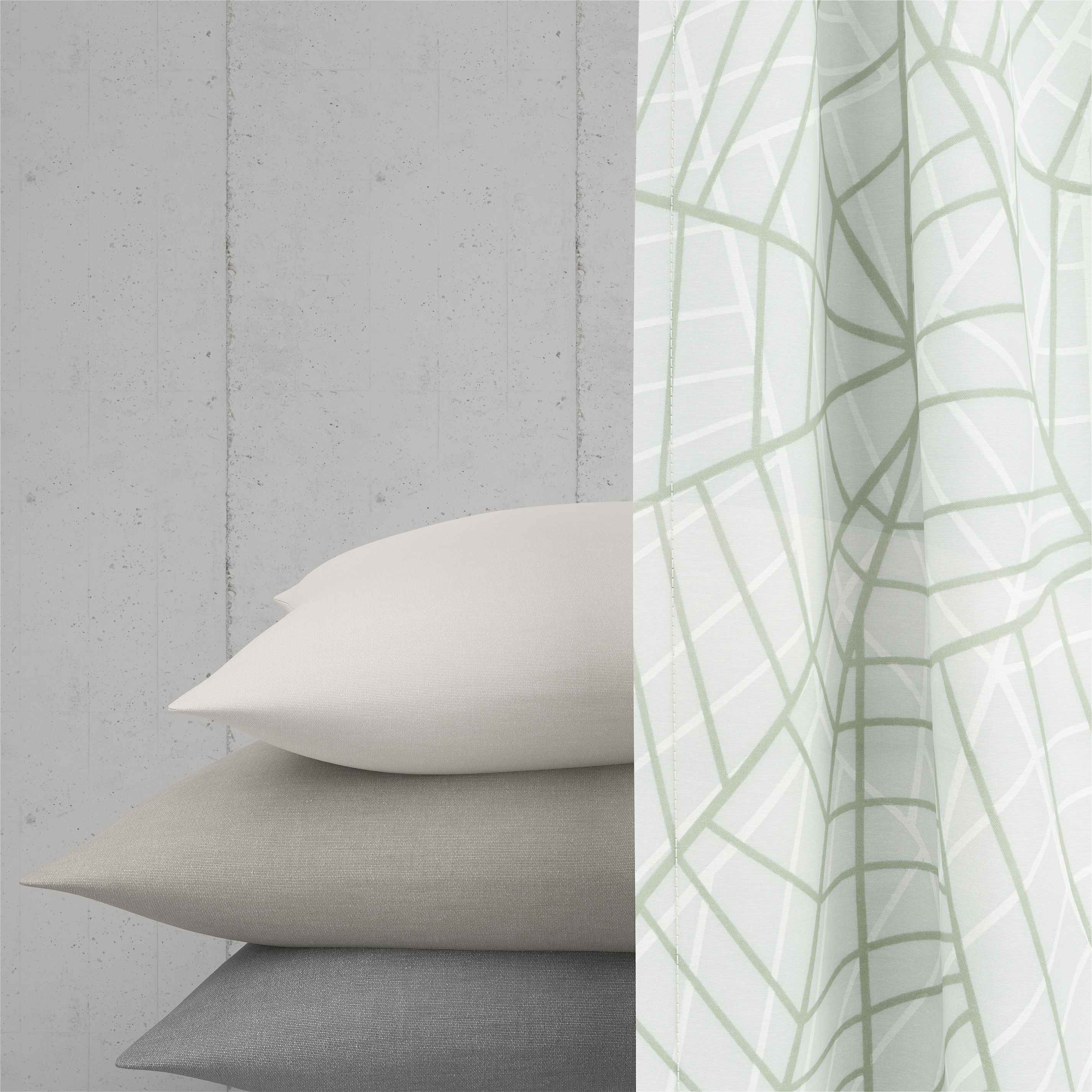 Neutex For You! Vorhang NEUTEX FOR YOU "SIMPLY", hellsalbei, B:152cm H:245cm, Polyester, Gardinen, Vorhang, Druckstoff mit Grafikdesign