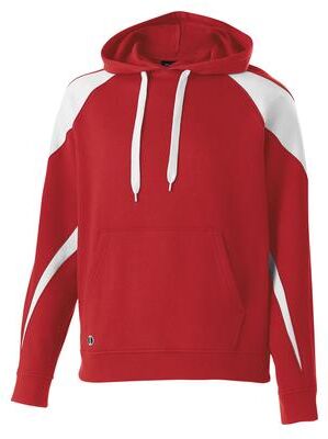 Holloway 229546 Prospect Hoodie in Scarlet/White size Medium   Cotton/Polyester Blend