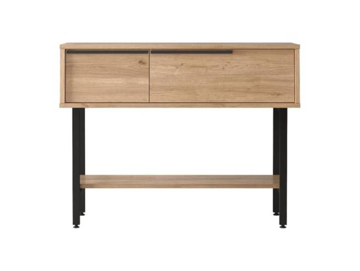 Helloshop26 Konsolentisch, 100 x 30 x 76 cm, Eichenoptik, schwarz, 03_0010891