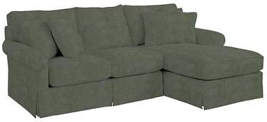 Baldwin 2-Piece Right Arm Chaise Sectional - Bennett Lichen Crypton Home - Ballard Designs