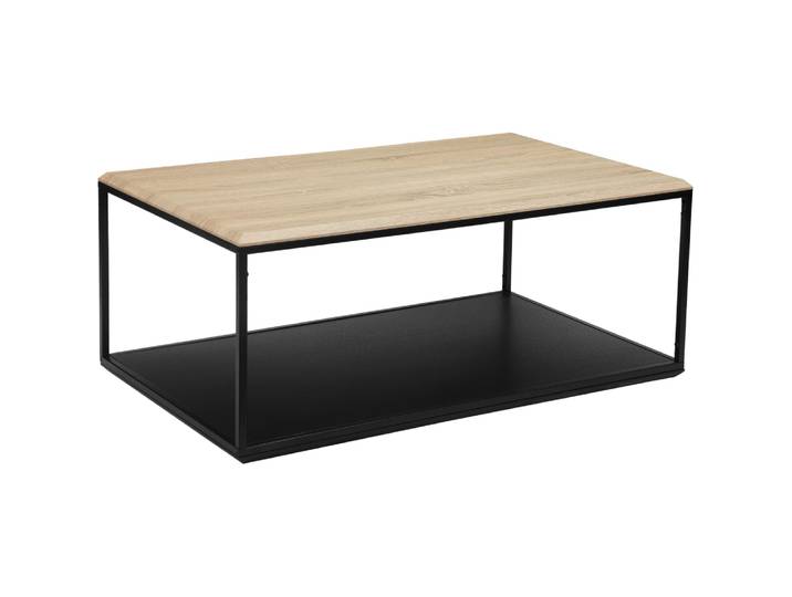 Table basse en effet chêne noir