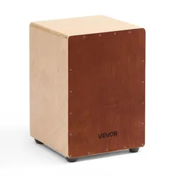 VEVOR Cajon, Kistentrommel, mit internen Snare-Drähten, leichte Drum-Box aus Holz, tragbares Trommel-Musikinstrument mit Silikonfüßen, abgerundeten Kanten, für Anfänger & Profis, 305x305x430 mm
