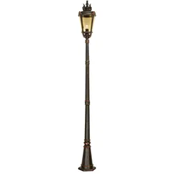 Außenleuchte Kandelaber Stehleuchte Gartenlampe Wegeleuchte Bronze Stahl Glas