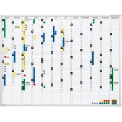 magnetoplan Permanente Jahresübersicht - 900 x 600 mm