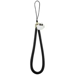 Hello Kitty Nylon Cord Kitty Head - Anhänger für das Handy (schwarz)