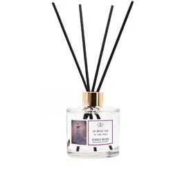 Fragrance and Style GmbH Reed Diffuser, Aroma Diffuser, Duftöl Diffuser | La belle vie | 100 ml, Glas, ohne Flamme & Strom, für Wohnzimmer