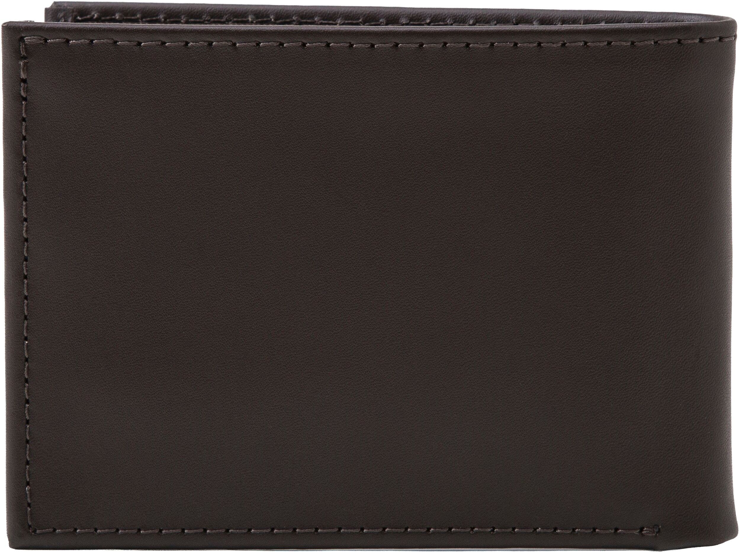 Geldbörse LEVI'S "BATWING BIFOLD ID", Damen, braun, Rindsleder, Kleinlederwaren Geldbörse, Geldbeutel Portemonnaie Herrenbörse Leder