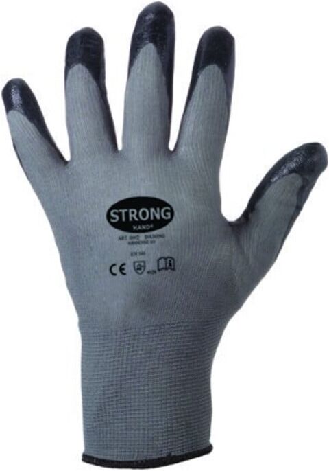 stronghand Feinstrickhandschuh Datong, Nitril, Gr.9, grau
