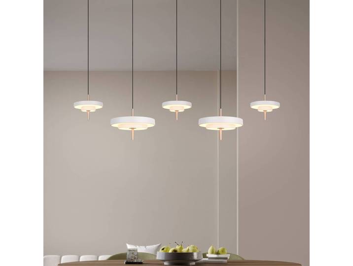 Trio Lighting Hängeleuchte Keaton, dimmbar, alu / grau / zink, für Wohn- / Esszimmer, Metall