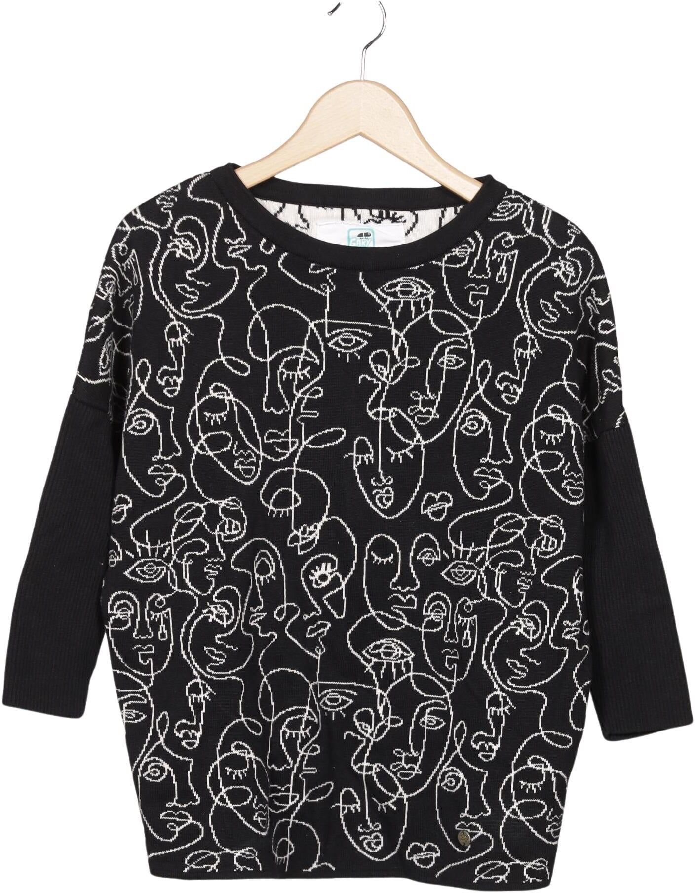Gary Mash Damen Pullover, Schwarz, Gr. M, Elasthan / Synthetik / Baumwolle - Second Hand