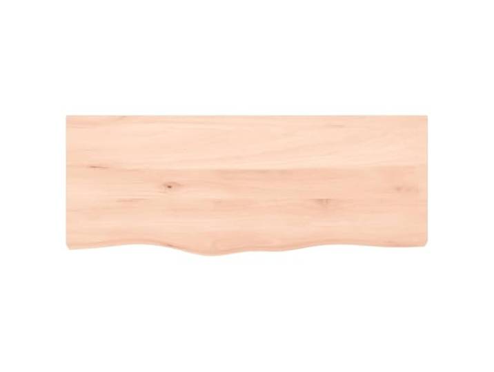 KTHLBRH Tischplatte 100 x 40 x 2 cm Eiche massiv unbehandelt Seitlicher Rand, handgearbeitet, unlackierte Oberfläche, max. Belastung 32 kg
