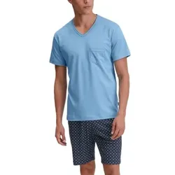 Calida Relax Streamline Short Pyjama Hellblau Baumwolle XX-Large Herren