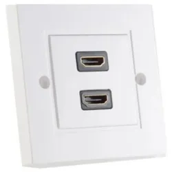 HDMI Wanddose 2x HDMI Buchse reinweiß