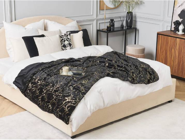 Couverture en polyester noir 180x130cm