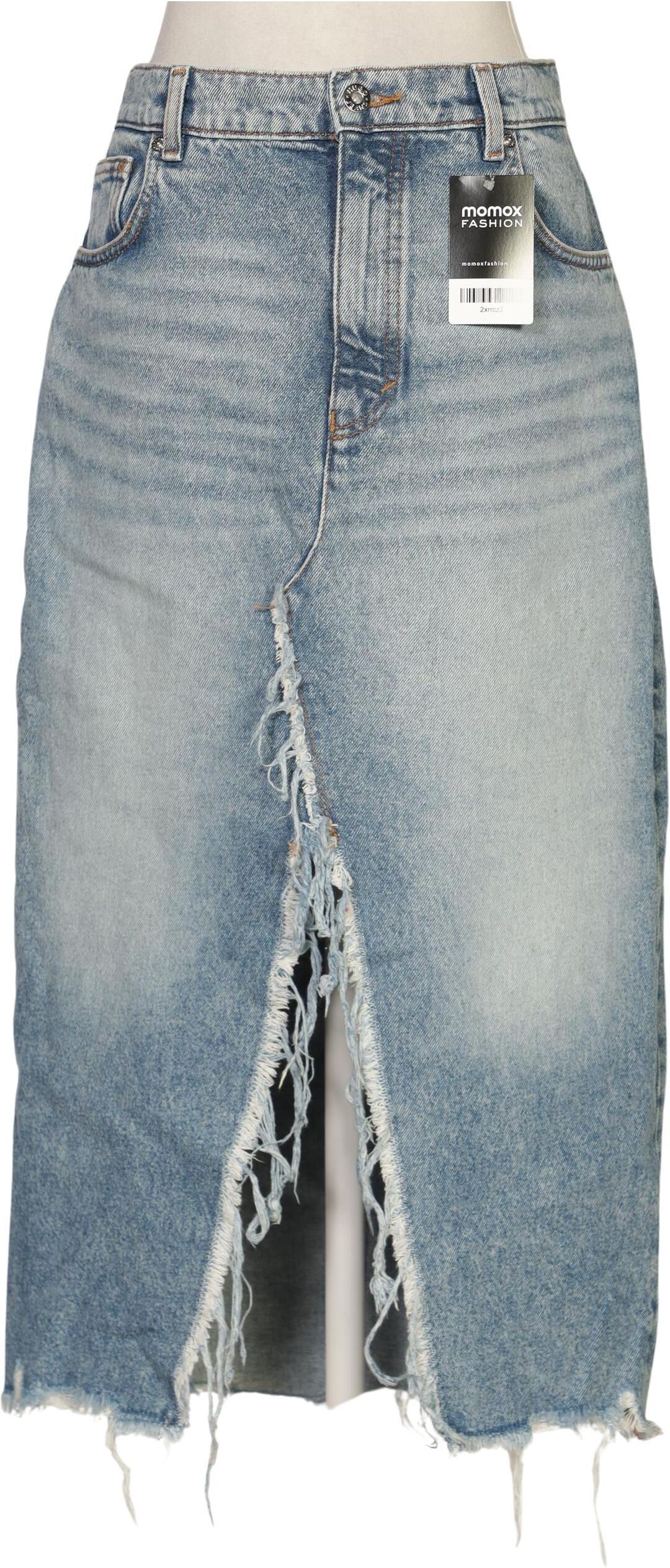 Hugo by Hugo Boss Damen Rock, Hellblau, Gr. M, Baumwolle - Second Hand