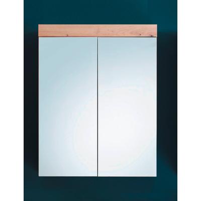 Spiegelschrank WELLTIME "Avena", weiß (asteichefarben), B:60cm H:77cm T:17cm, Schränke, Spiegelschrank, Spiegelschrank wahlweise mit Beleuchtung - (B/T/H) 60/17/77 cm