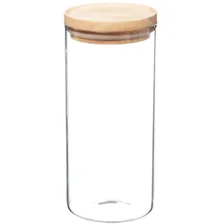 WellHome - Glas- und Holzgefäß mit luftdichtem Verschluss, 13 l