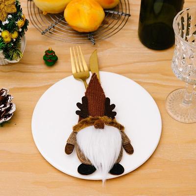 Inspired Deals Christmas Cutlery Holders Cartoon Silverware Covers For Festive Table Decorations elk