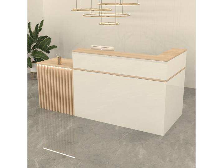 Comptoir de réception esthétique personnalisé, classique nordique, polyvalent, mobilier de bureau Glamour exquis