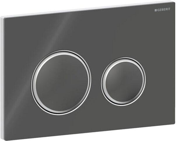 Geberit Sigma 50 Round Betätigungsplatte 115884JK1 Platte/Ringe verchromt, Platte/Tasten lava, für 2-Megen-Spülung
