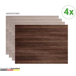 CoverYourDesk, Tischset, Tischset Braune Holzbretter