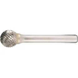 Hartmetall-Fräser KLINGSPOR kugelförmig Kreuzverzahnung Ø 9,6mm, L: 54mm