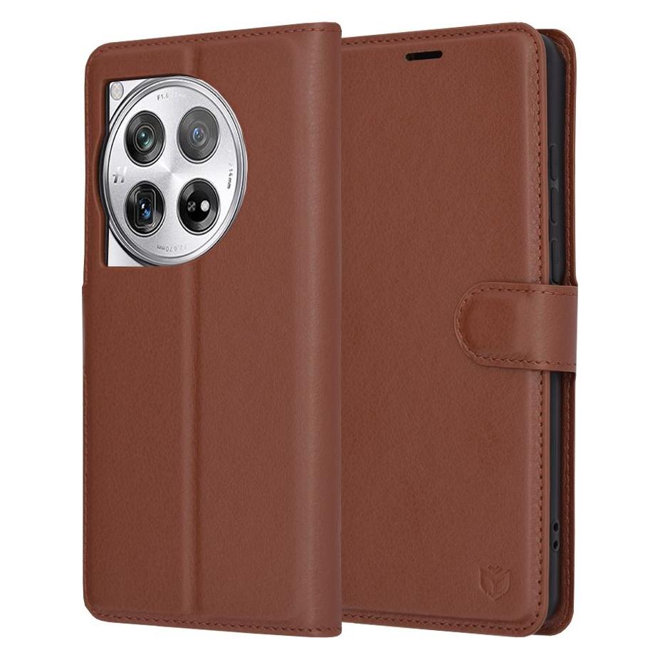 Techsuit - Leather Folio - OnePlus 12 - Brown (OnePlus 12) (56346520)