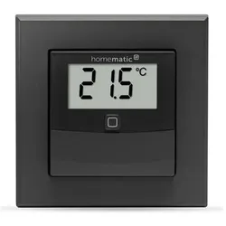 Homematic IP Temperatur- und, Thermometer + Hygrometer, Schwarz