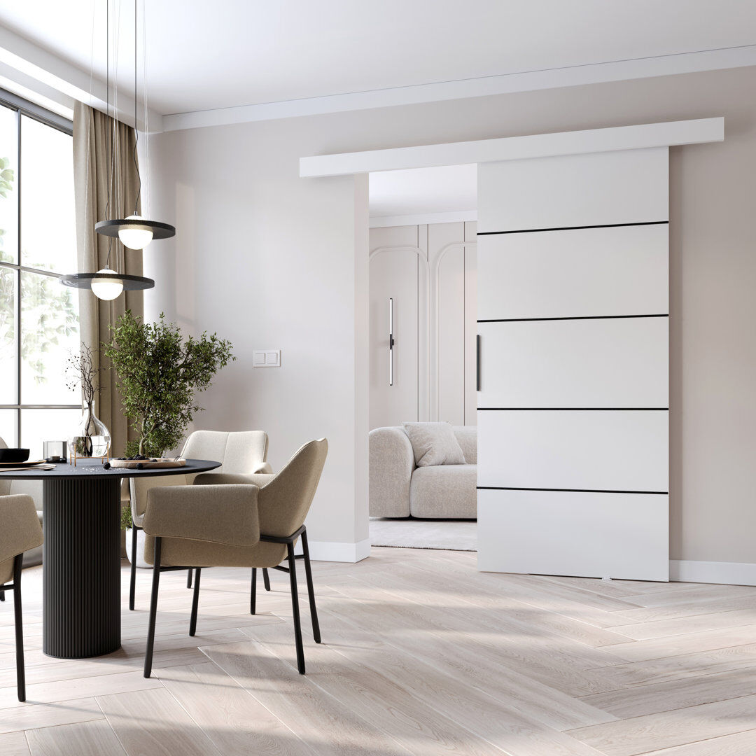 MINIO go for it Sliding Door Prim 2K, Interior Door White 76cm x 205cm