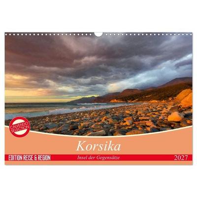 Korsika - Insel der Gegensätze (Wandkalender 2027 DIN A3 quer), CALVENDO Monatskalender