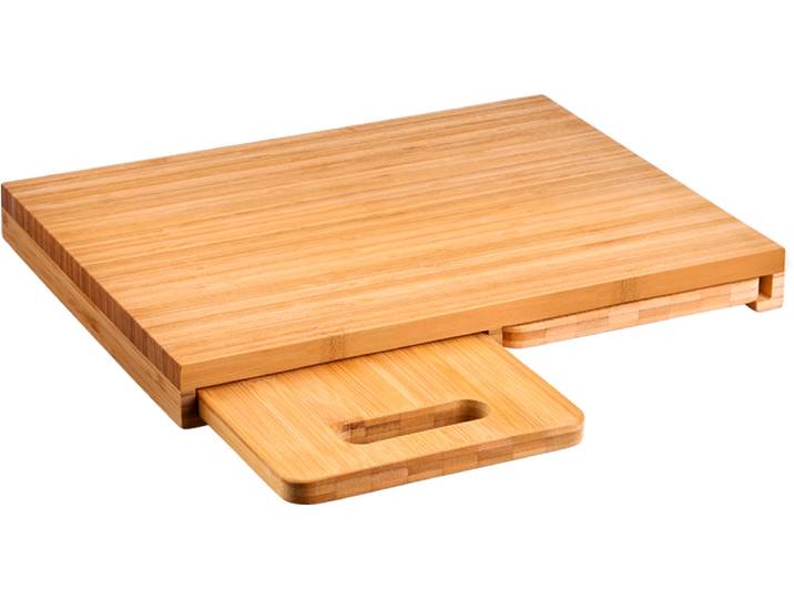 Schneidebrett KESPER 'Schneidebretter, 3er-Set, Bambus, FSC , beige (natur), B:39cm H:3,8cm L:30cm, Bambus, Schneidebretter, Schneidebrett, mit 2 herausziehbaren Schneidebrettern