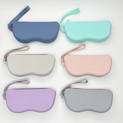 2 Silikon-Brillenbeutel, tragbare Aufbewahrungstasche für Sonnenbrillen, Aufbewahrungsbox für Sonnenbrillen, Silikonbeutel für Brillen, Farbe zufällig