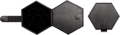 Inspire Picks PU Leather DND Dice Storage Bag Protective Dice Pouch & Hexagon Rolling Tray black