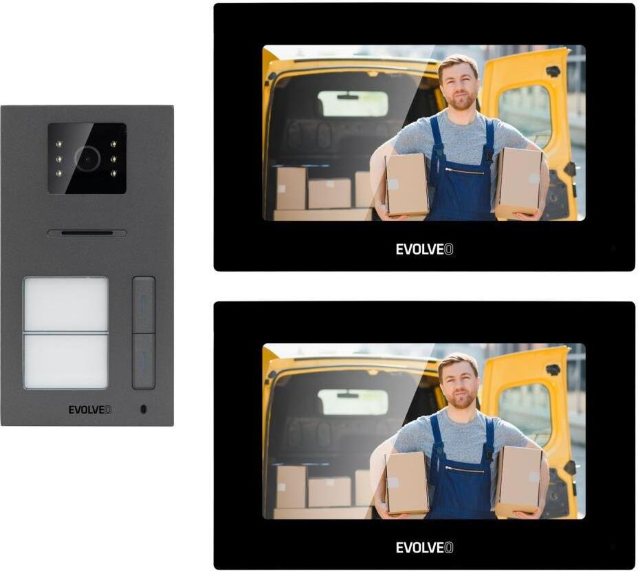 EVOLVEO Türsprechanlage AP2-2, schwarz