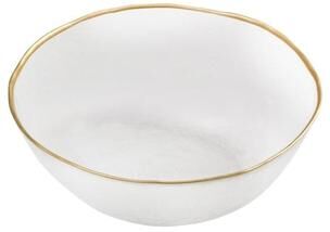 Classic Touch "Clear Soup Bowl with Gold Rim 6""D - 6"""