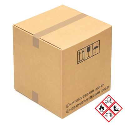 KK Verpackungen 60 Gefahrgut Kartons 390 x 390 x 430 mm Wellpappe Versandkartons Gefahrstoffe