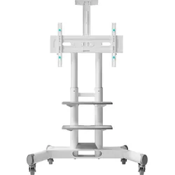 Mobiler TV-Ständer für Fernseher und Professionelle Displays 40"-70", max. 60,5 kg, Weiß TS1552