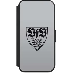 Nivocase Klapphülle für Apple iPhone 7 Handyhülle aus Kunst Leder NIVOflip schwarz Logo Offizielles (Apple iPhone 7), Smartphone Hülle, Schwarz
