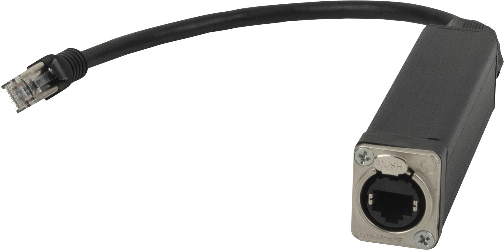 Showgear Rj45-Zu-Procat-Adapter Geschirmtes Cat-Kabel Mit Verriegelbarem Rj45-Stecker