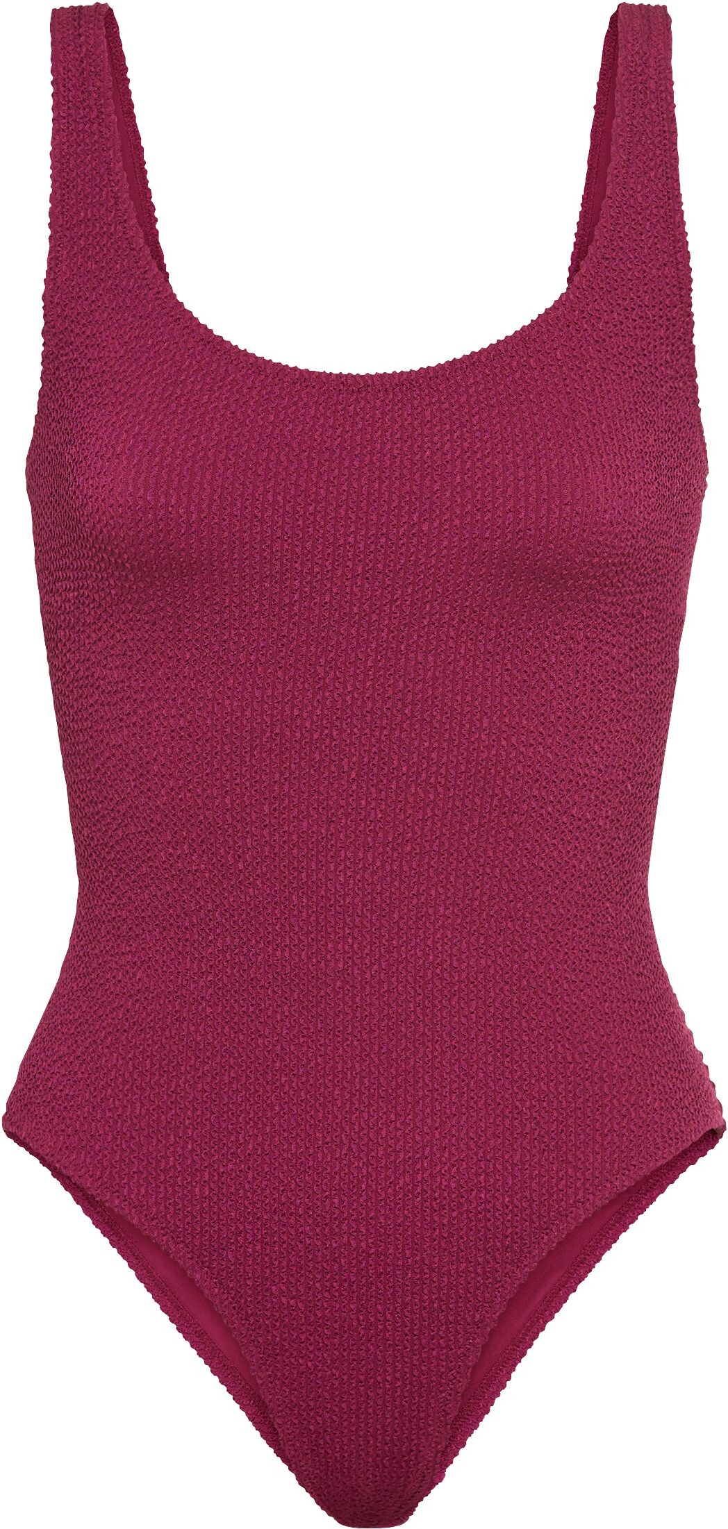 Badeanzug LSCN BY LASCANA, Damen, Gr. S, N-Gr, lila (dunkle beere), Elasthan, Polyester, Strukturmuster, Badeanzüge Badeanzug, aus trendiger Strukturware dunkle beere S, N-Gr