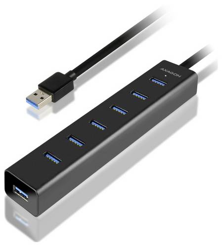 AXAGON HUE-SA7BP USB-Hub 7 Port USB-A, Micro USB USB 3.2 Gen1 5 GBit/s