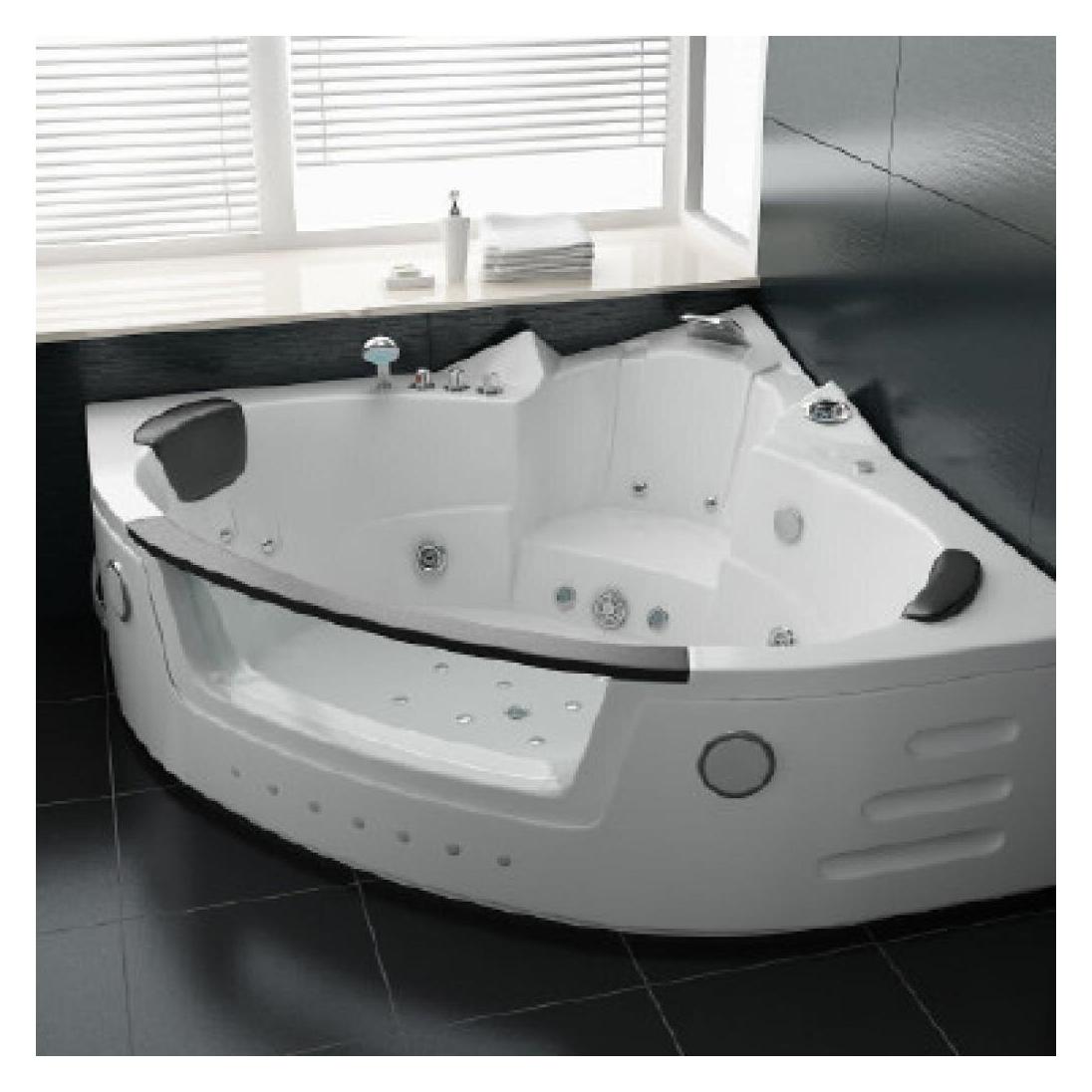 PureHaven Whirlpool 152x152 cm elegantes Design Heizung Lichttherapie Soundsystem Reinigungsprogramm (43781692)