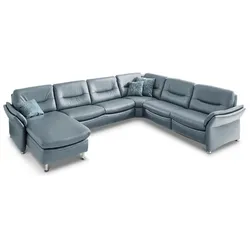 HUKLA Wohnlandschaft SF 1520 Leder Grau Steel