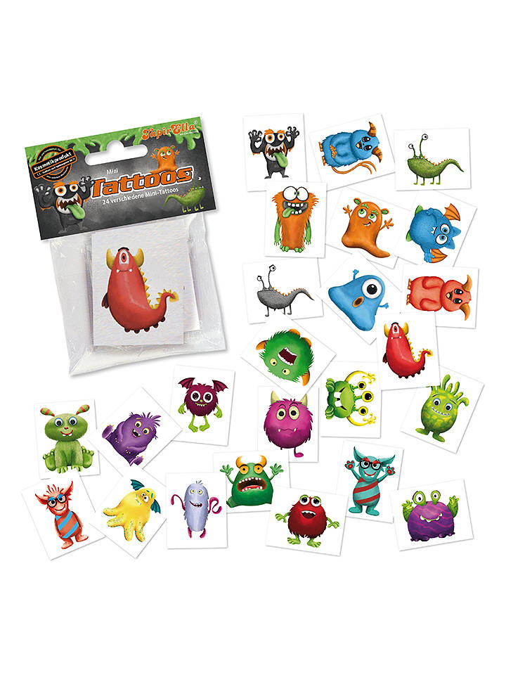 Lutz Mauder Mini-Tattoos "Monster" - ab 3 Jahren - onesize