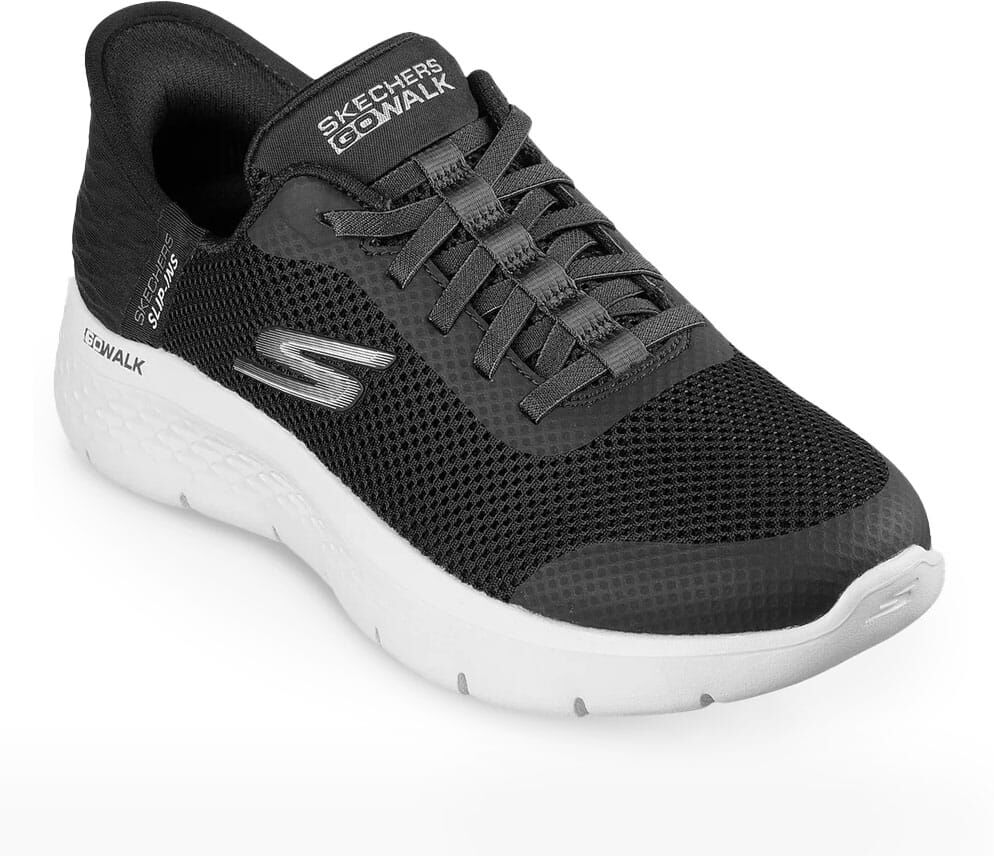 Skechers Go Walk Flex - Grand Entry slip-in-kengät (naiset) - Black/White, 36