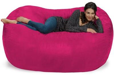 Large Memory Foam Microsuede Bean Bag Chair Loveseat